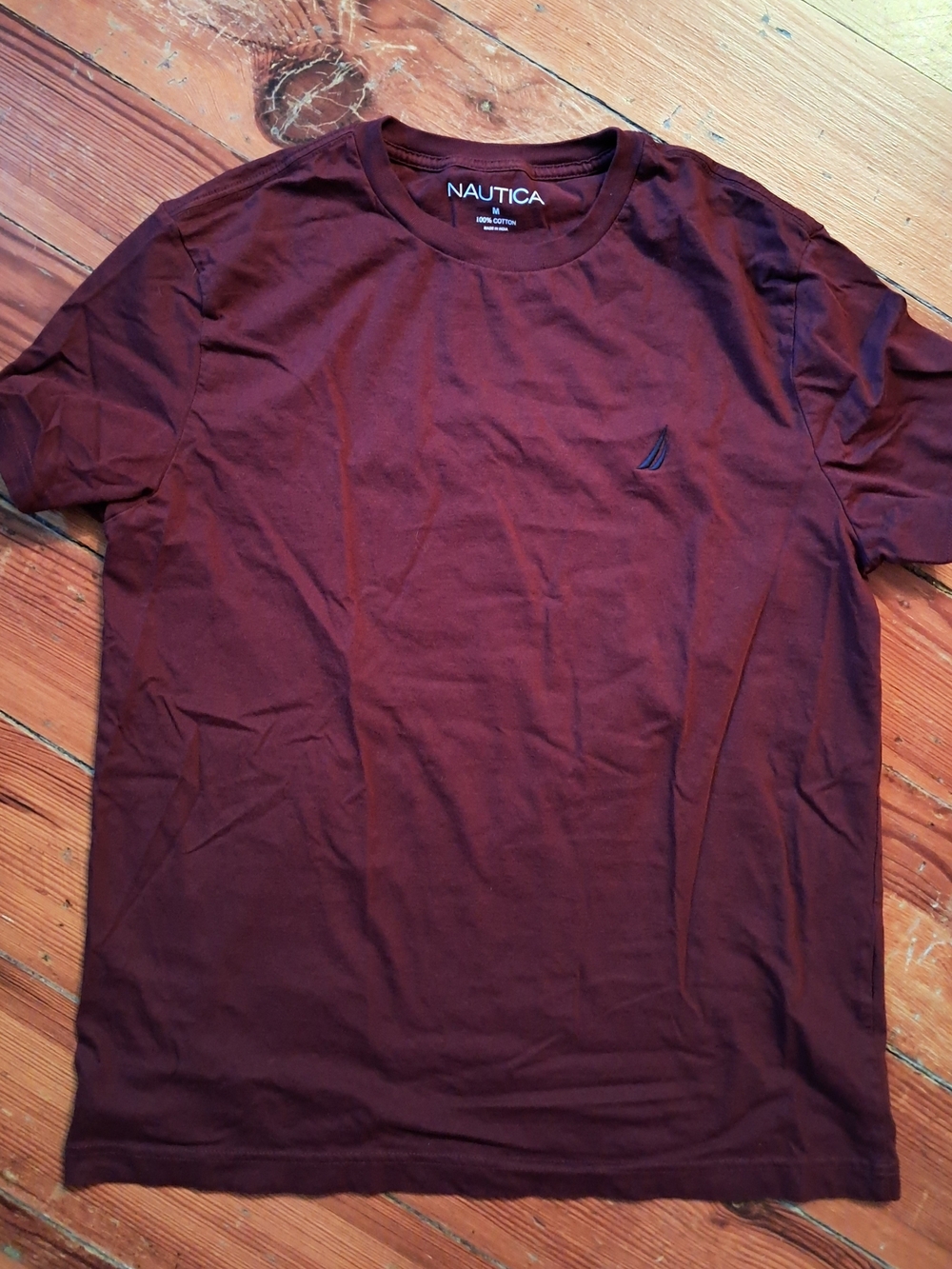 Nautica Men’s Crewneck T-Shirt - Maroon